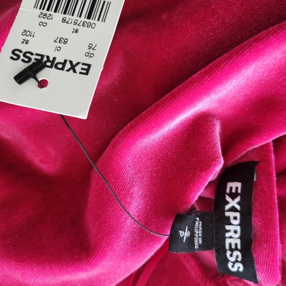 Express Pink Velvet Cowl Top - Picture 5 of 6